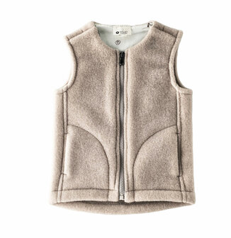 Wollen Kinder Vest - Merino Wol - Maat 98-110 - Amandel