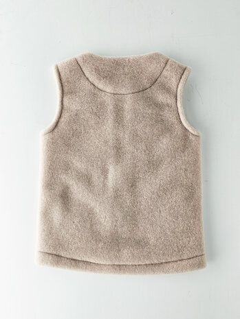 Kinder Vest - Merino Wol - Amandel