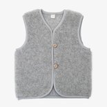 WOLLIES Amsterdam - Wollen Kinder Vest - 100% Merino Wol - 86-92 - Lichtgrijs