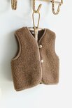 WOLLIES Amsterdam - Wollen Kinder Vest - Merino Wol - Maat 98-110 - Bruin