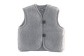 WOLLIES Amsterdam - Wollen Kinder Vest - 100% Merino Wol - 74-80 - Lichtgrijs